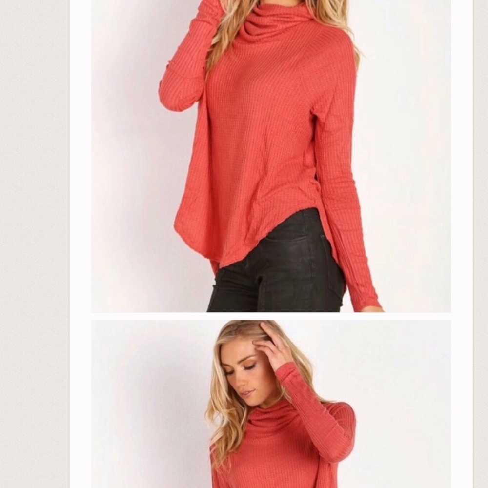 Free People Ribbed Cowl Neck